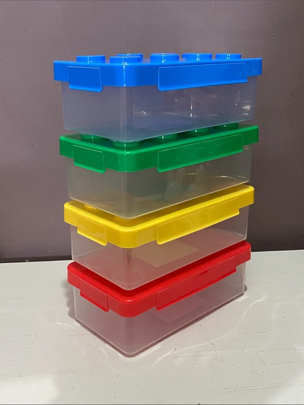 Lego Inspired Storage Boxes (Red, Blue, Green, Yellow)